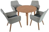 Garden Pleasure Sitzgruppe RAPALLO/ARVADA dunkelgrau,...