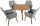 Garden Pleasure Sitzgruppe RAPALLO/ARVADA dunkelgrau, grau Kunststoff, Holz, 9-teilig