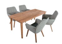 Garden Pleasure Sitzgruppe RAPALLO/VISALIA dunkelgrau,...