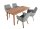 Garden Pleasure Sitzgruppe RAPALLO/VISALIA dunkelgrau, grau Kunststoff, Holz, 5-teilig