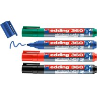 edding 360 Whiteboard-Marker farbsortiert 1,5 - 3,0 mm, 4...
