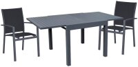 Garden Pleasure Sitzgruppe ELENA, anthrazit Metall, 3-teilig