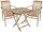 Garden Pleasure Sitzgruppe JAVA, natur Holz, 3-teilig