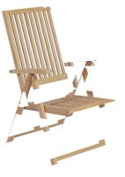 Garden Pleasure Sitzgruppe SOLO, natur Holz, 3-teilig