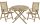 Garden Pleasure Sitzgruppe SOLO, natur Holz, 3-teilig