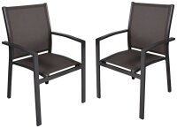 Garden Pleasure Sitzgruppe ELENA, anthrazit Metall, 3-teilig