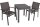 Garden Pleasure Sitzgruppe ELENA, anthrazit Metall, 3-teilig