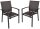 Garden Pleasure Sitzgruppe ELENA, anthrazit Metall, 3-teilig