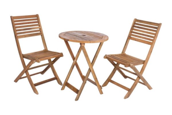Garden Pleasure Sitzgruppe IBARRA, natur Holz, 3-teilig