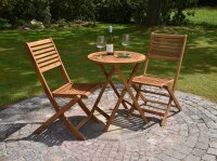 Garden Pleasure Sitzgruppe IBARRA, natur Holz, 3-teilig