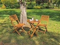 Garden Pleasure Sitzgruppe IBARRA, natur Holz, 3-teilig