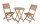 Garden Pleasure Sitzgruppe IBARRA, natur Holz, 3-teilig