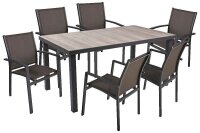 Garden Pleasure Sitzgruppe RANA, anthrazit Metall, 7-teilig