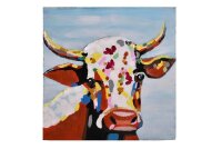 Garden Pleasure Wandbild 3D Kuh, Metall
