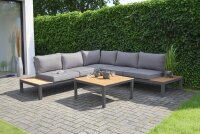 Garden Pleasure Loungegruppe VALENTINA grau, anthrazit...