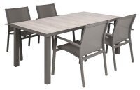 Garden Pleasure Sitzgruppe RANA, anthrazit Metall, 5-teilig