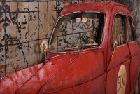 Garden Pleasure Wandbild 3D rotes Auto, Metall