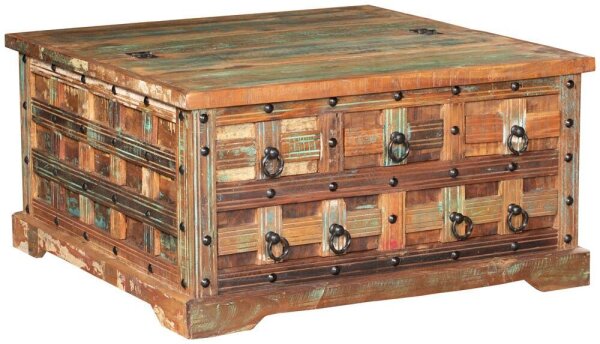 Garden Pleasure KALANKA Beistelltisch quadratisch Massivholz braun 90,0 x 90,0 x 47,0 cm, 1 St.
