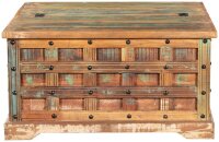 Garden Pleasure KALANKA Beistelltisch quadratisch Massivholz braun 90,0 x 90,0 x 47,0 cm, 1 St.
