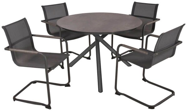 Garden Pleasure Sitzgruppe SOPHIA, grau Metall, 5-teilig