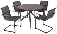 Garden Pleasure Sitzgruppe SOPHIA, grau Metall, 5-teilig