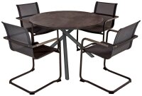 Garden Pleasure Sitzgruppe SOPHIA, grau Metall, 5-teilig