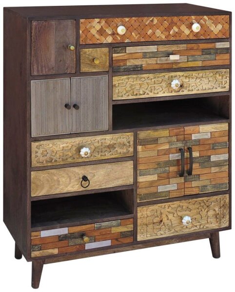 Garden Pleasure Kommode TOBOL, 304069 braun 100,0 x 40,0 x 121,0 cm, 1 St.