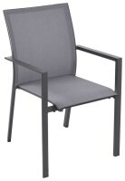 Garden Pleasure Sitzgruppe SOPHIA mittelgrau, pfefferschwarz Metall, 5-teilig