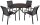 Garden Pleasure Sitzgruppe SOPHIA mittelgrau, pfefferschwarz Metall, 5-teilig