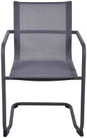 Garden Pleasure Sitzgruppe NEREA anthrazit Metall, 5 tlg.