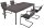 Garden Pleasure Sitzgruppe NEREA anthrazit Metall, 5 tlg.