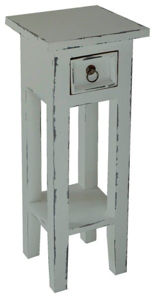 Garden Pleasure PADEA Beistelltisch quadratisch Massivholz grau 25,0 x 25,0 x 67,0 cm, 1 St.