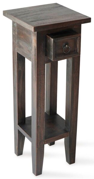 Garden Pleasure PADEA Beistelltisch quadratisch Massivholz braun 25,0 x 25,0 x 67,0 cm, 1 St.