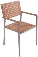 Garden Pleasure Sitzgruppe DENVER, silber Holz, Metall, 5 tlg.  ( 304767-1 )