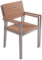 Garden Pleasure Sitzgruppe DENVER, silber Holz, Metall, 5 tlg.  ( 304767-1 )