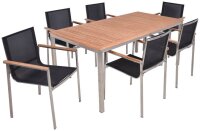Garden Pleasure Sitzgruppe DENVER dunkelgrau, silber...