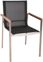 Garden Pleasure Sitzgruppe DENVER dunkelgrau, silber Holz, Metall, 7-teilig