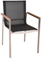Garden Pleasure Sitzgruppe DENVER dunkelgrau, silber Holz, Metall, 5-teilig