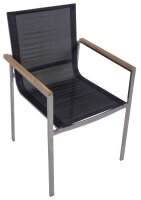 Garden Pleasure Sitzgruppe DENVER dunkelgrau, silber Holz, Metall, 5-teilig