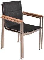 Garden Pleasure Sitzgruppe DENVER dunkelgrau, silber Holz, Metall, 5-teilig