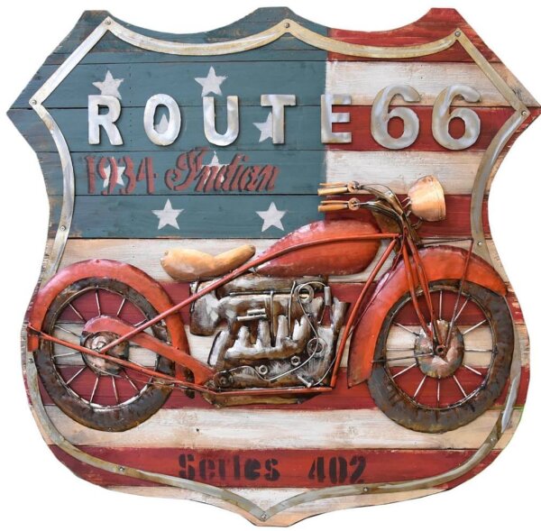Garden Pleasure Wandbild 3D Motorrad, Metall  ( 314730 )
