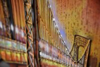 Garden Pleasure Wandbild 3D Brücke, Metall