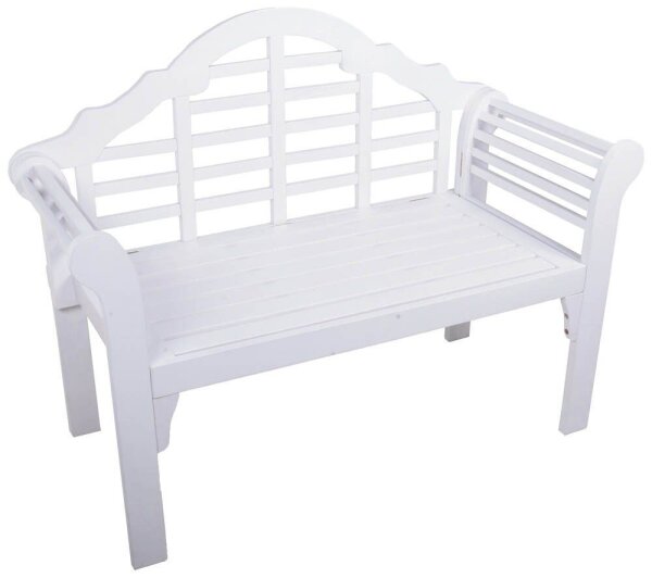Garden Pleasure Gartenbank PATTAYA 985181 weiß Holz 124,0 cm