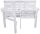 Garden Pleasure Gartenbank PATTAYA 985181 weiß Holz 124,0 cm