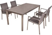 Garden Pleasure Sitzgruppe SIENNA, taupe Metall, 5-teilig...