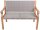 Garden Pleasure Gartenbank ROSARIO 985084 natur, grau Holz 120,0 cm