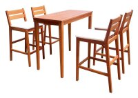 Garden Pleasure Bartisch-Set MAINE beige, natur Holz,...