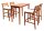 Garden Pleasure Bartisch-Set MAINE beige, natur Holz, 5-teilig