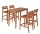Garden Pleasure Bartisch-Set MAINE beige, natur Holz, 5-teilig