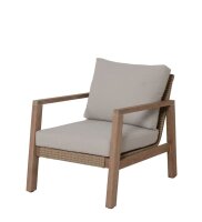 Garden Pleasure Loungegruppe SAN MATEO beige, braun Holz, 4-teilig
